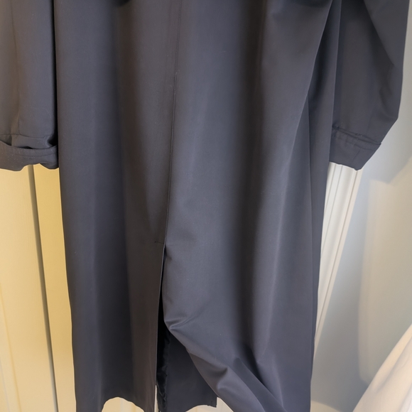 Womens Size 10 Double-Breasted Black Classic Trench Coat - Picture 5 of 7